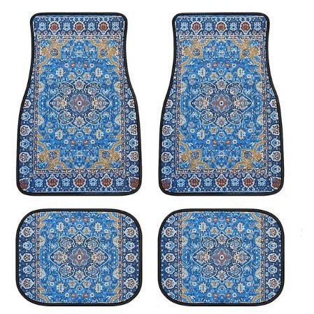 Hot-Selling Jit Bohemian Retro Ethnic Style Car Floor Mats Four-Piece Set Wear-Resistant Wholesale Latex Non-Slip