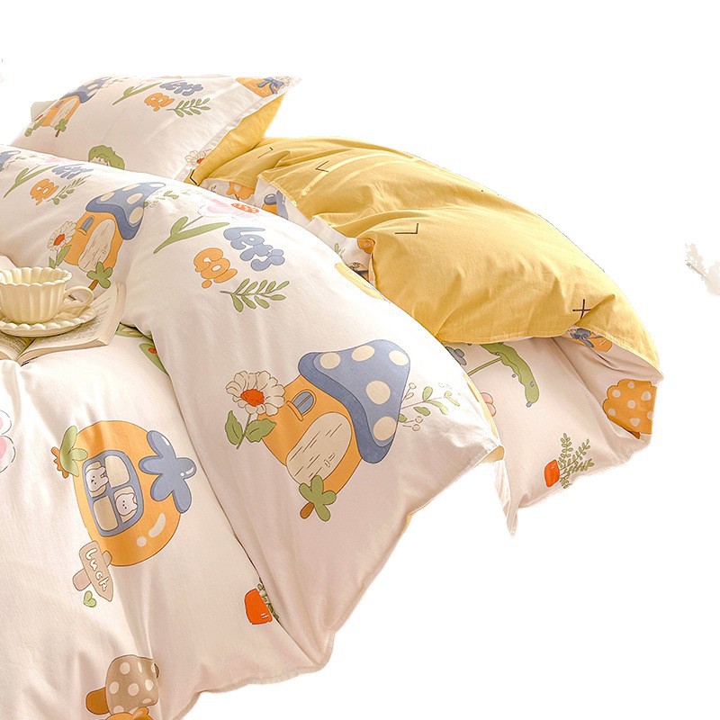 Cute de dibujos animados para niños funda de edredón de algodón de una sola pieza 90x120x150x200x230 funda de edredón de algodón dormitorio individual