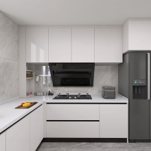 全屋定制广佛山上门出口橱柜多层板铝合金不锈钢实木厨房石英石面