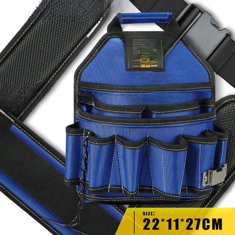 Changshengke kit de herramientas lona multifunción electricista riñonera mantenimiento engrosado hardware bolsa de herramientas bolsa de electricista de madera pequeña
