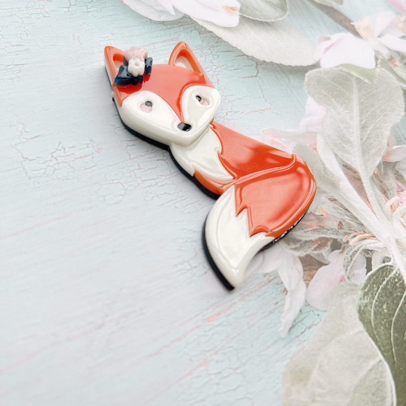 Fox Pattern Women'S Gender Cartoon Style Pin Fox Arylic Women'S Brooches