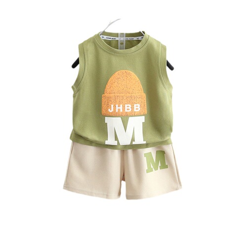 3806 Children's Suit Boys Summer Vest  New Fashionable Baby Summer Sleeveless Cool Handsome Boy Summer Style