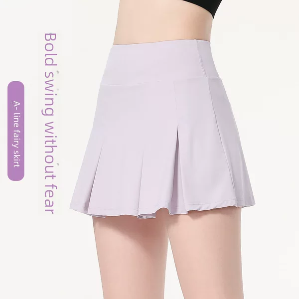 Summer sports short skirt women's running breathable anti-exposure A- line fitness dance skirt training yoga skirt