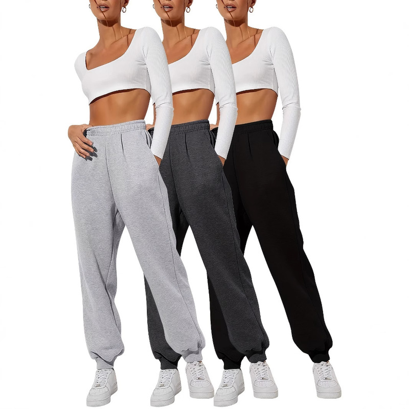 Amazon 2023 Women's High Waist Loose Sweatpants Comfortable High Waist Jogging Pants Casual Sweatshirt with Pocket