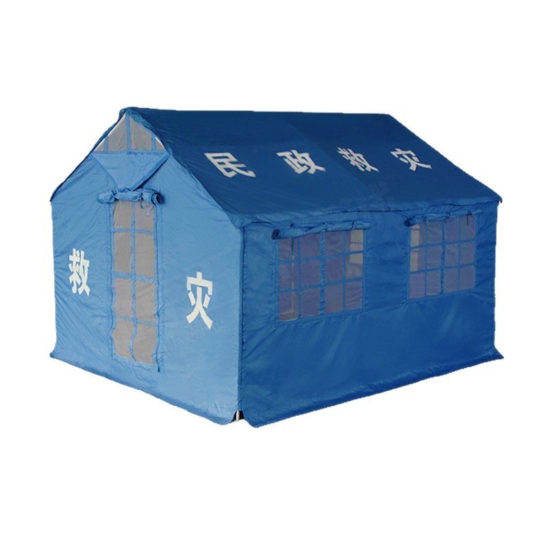 厂家12平金属支架帐篷工地施工简易救灾批发强韧工地专用帐篷