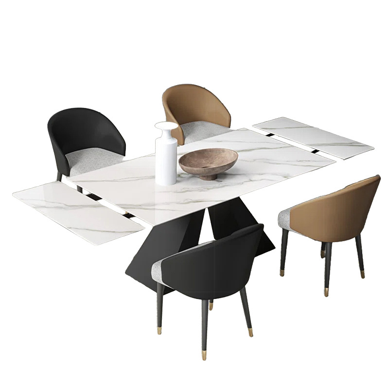 Mesa de Comedor Extensible de Piedra Sinterizada, Ajustable, para Restaurante image 6