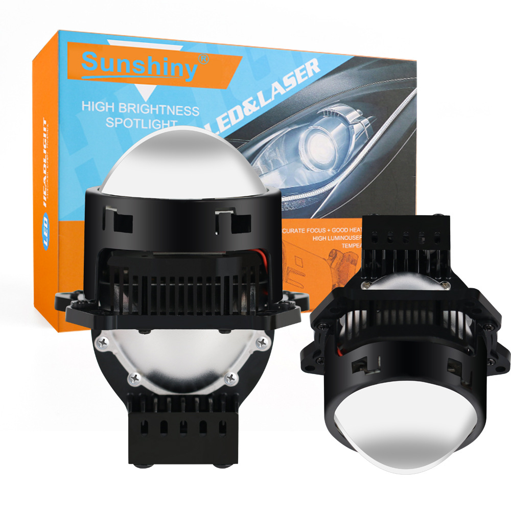 Nueva lente de luz de coche de disparo directo único de copa doble transfronteriza, lente de disparo directo de alta potencia GTR, modificación de faros de motocicleta