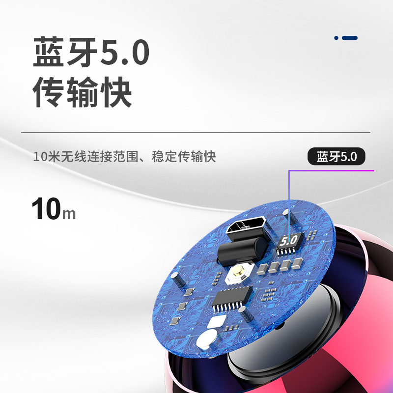 Colorido Altavoz Bluetooth inalámbrico mini pequeño estéreo gran volumen portátil al aire libre pequeño TWS serie subwoofer