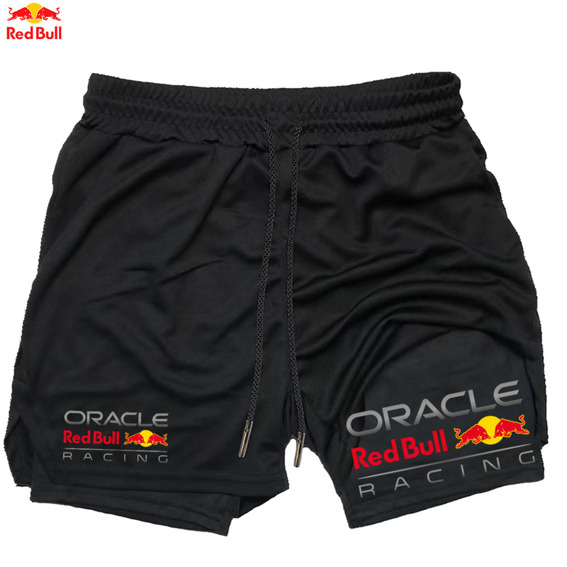Red-Bull クロスボーダー爆発メーカー販売メンズツーインワン二層ショーツフィットネストレーニングパンツ高品質|undefined