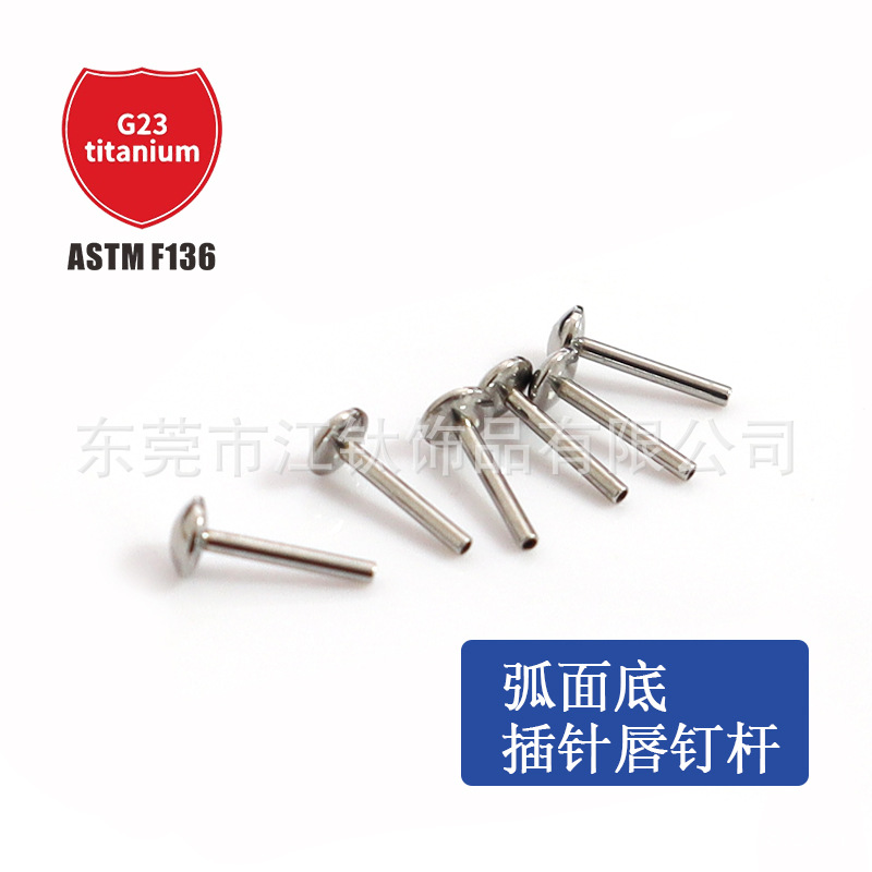 Pointed titanium steel lip stud product view