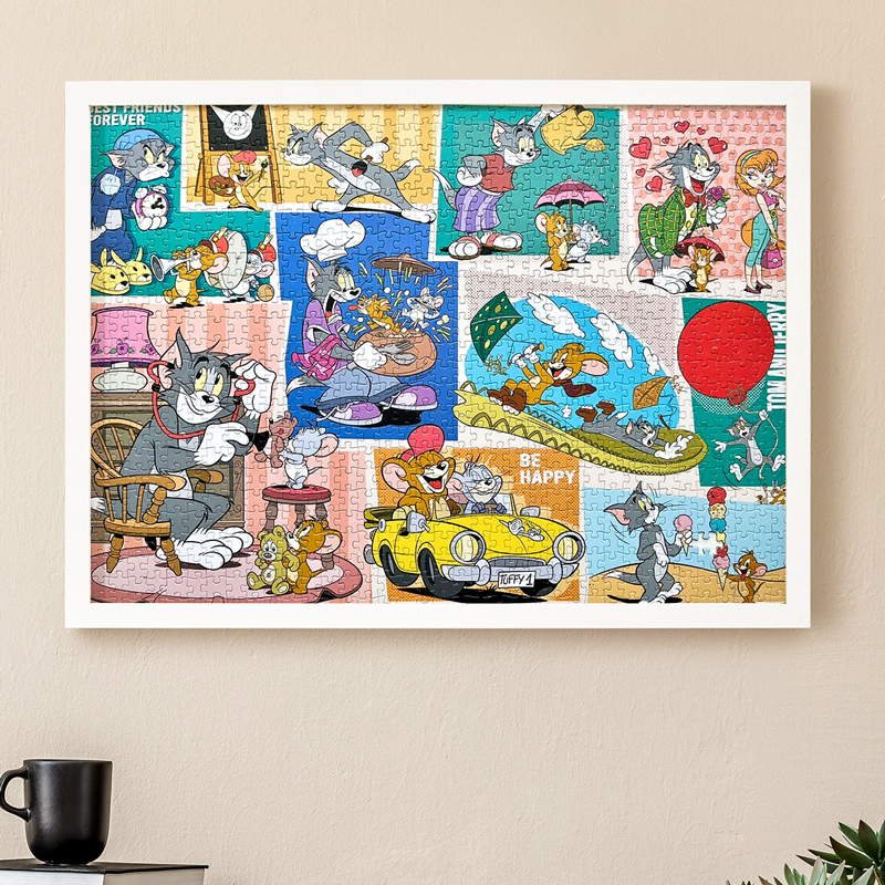 ≈Jigsaw Puzzle Frame 1000 Pieces 70X50*75 1300 Pieces Framed 420X297Mm Flat Picture Empty Frame Card