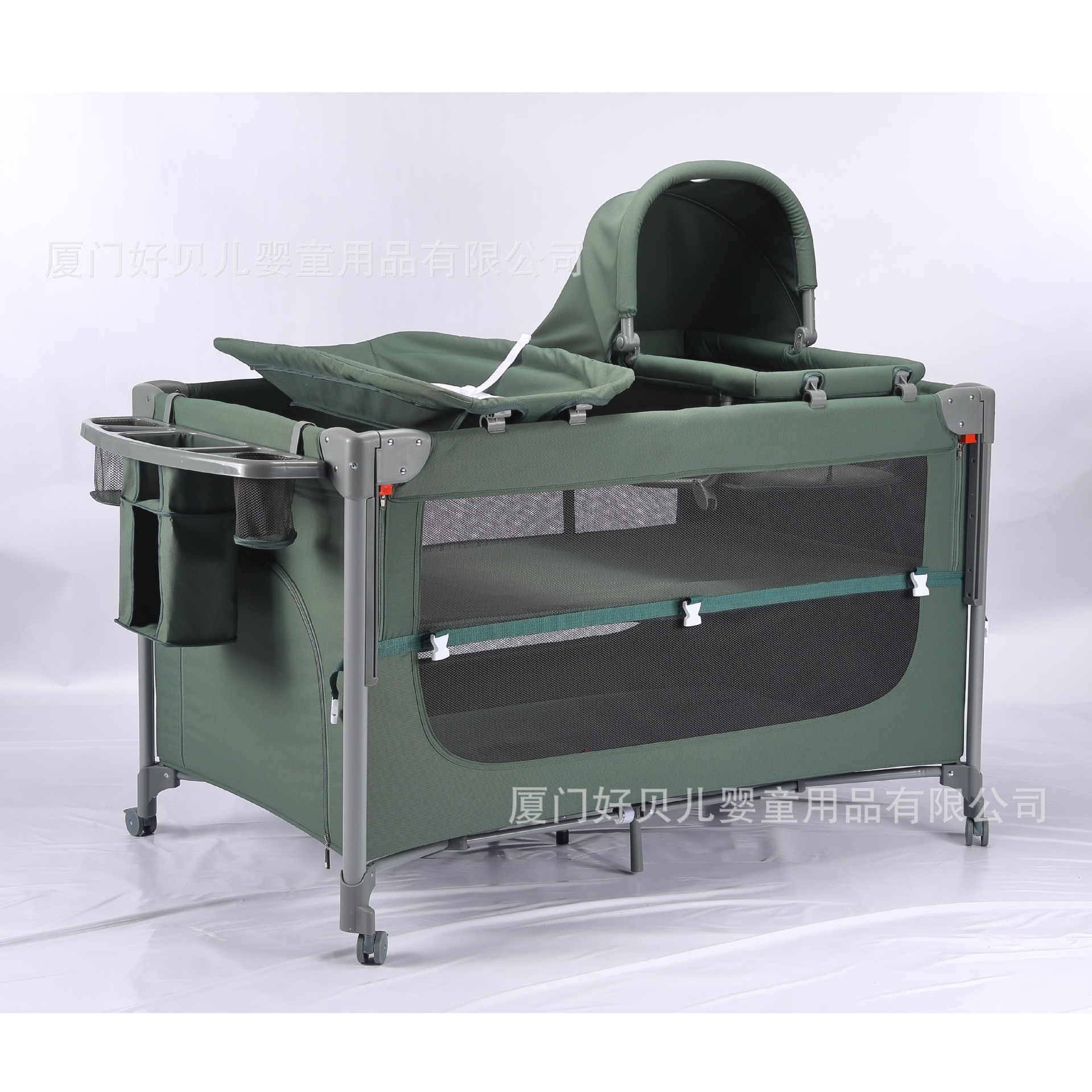 One-Click Quick Collection Factory Direct Sales Crib Bedside Bed Foldable Portable Bedside Crib