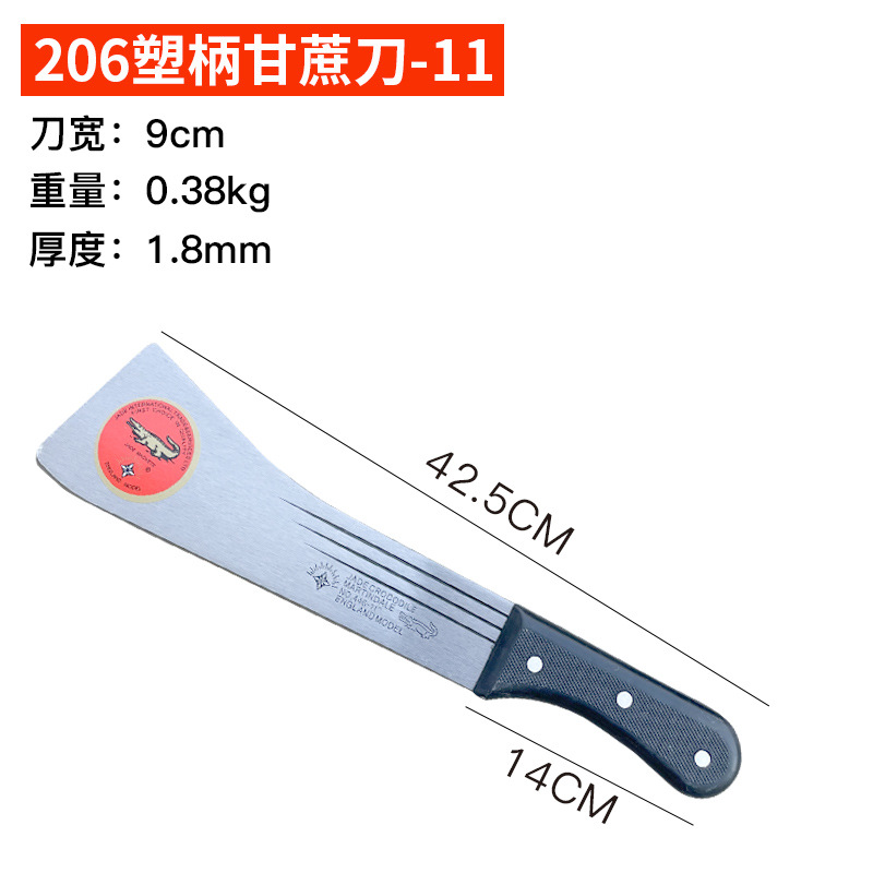 Exportación M206 cuchillo de caña de azúcar acero manganeso templado cortar árboles cortador de madera al aire libre cuchillo de pesca cuchillo de Nigeria