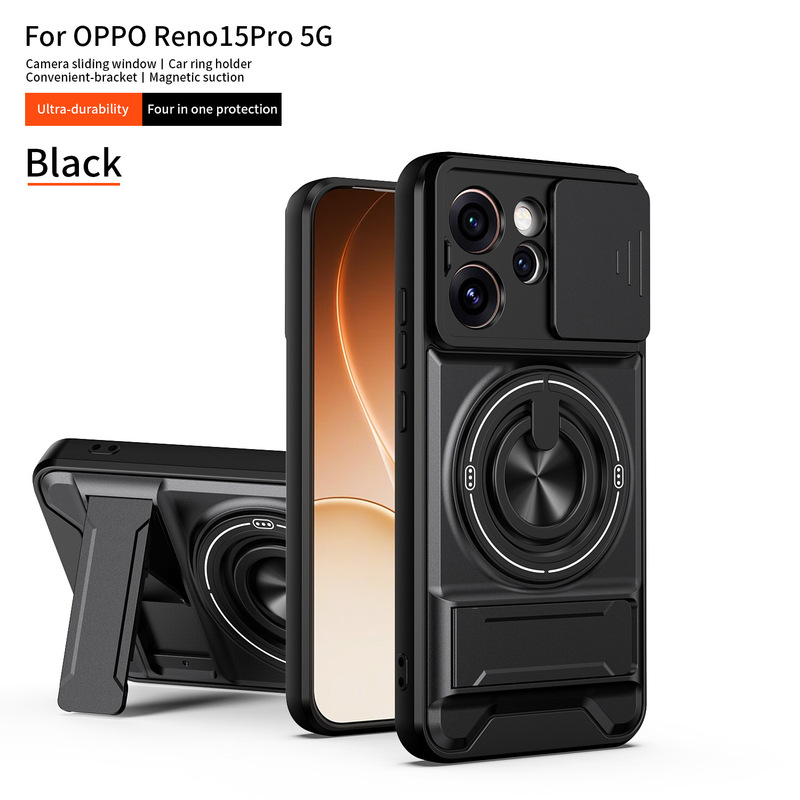 Suitable for Oppo Reno16Pro Shunjia Mobile Phone Case, Reno15 Sliding Window Stand, Reno14F Protective Cover Suitable for Oppo Reno16Pro Shunjia Mobile Phone Case, Reno15 Sliding Window Stand, Reno14F Protective Cover