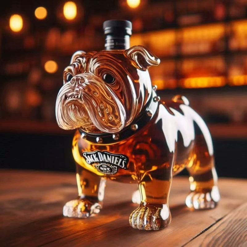 Граница Funny French Bulldog Whiskey Bottle Funny French Bulldog Whiskey Bottle