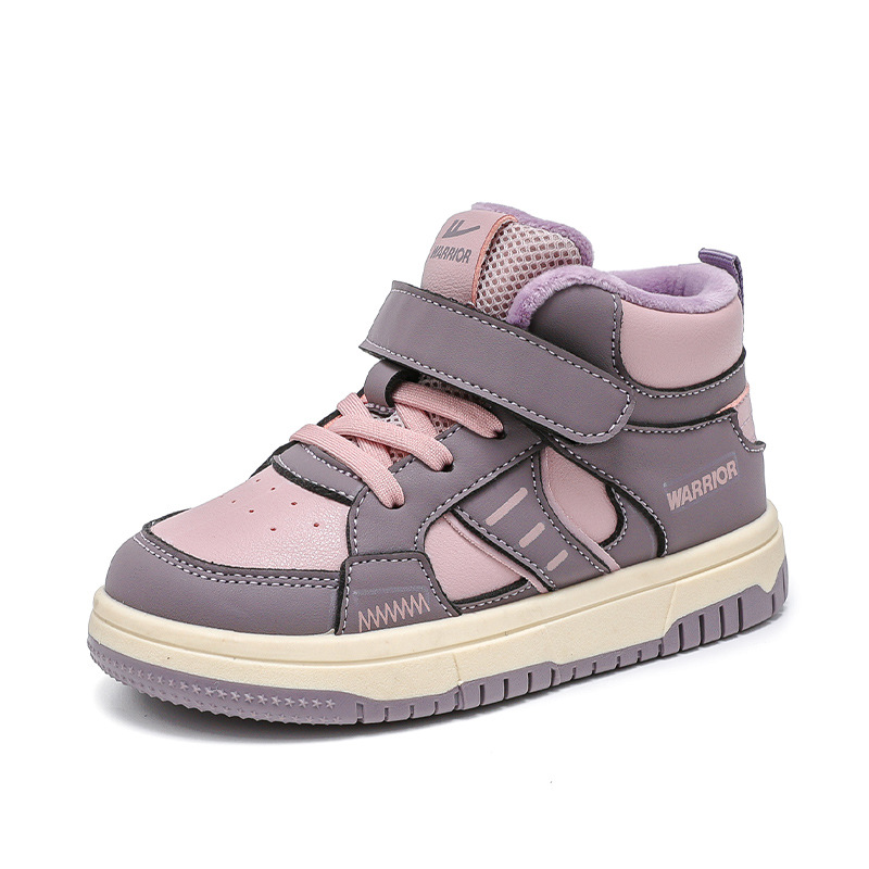Zapatos casuales de invierno para niños, moda universal para hombres y mujeres, zapatos de velcro de algodón cálido, zapatos de altura gruesa