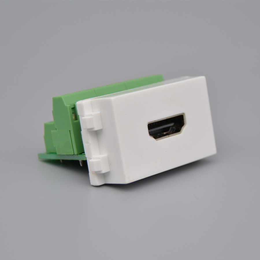 128型免焊HDMI高清模块 HDMI高清电视拧螺丝压线面板地插配套模块