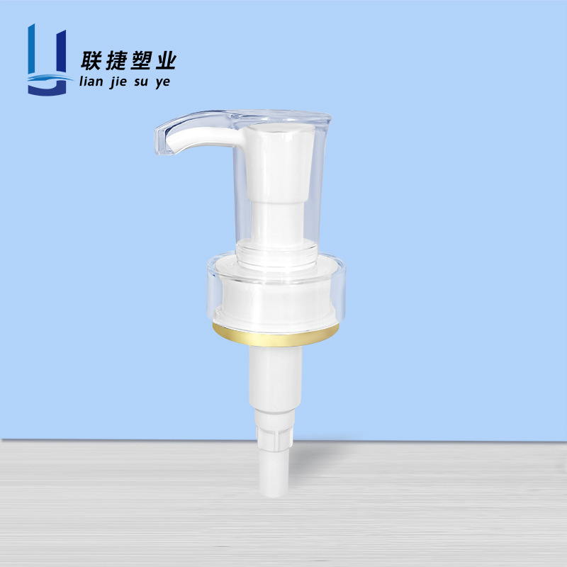 Customized 33-Tooth Plastic Acrylic Lotion Pump Double-Layer Shampoo High-End Shower Gel Press Pump Head Built-In Wash Pump
