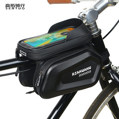 Bike Bag Front Bar Bag Mountain Bike Bag Phone Bag Touch Screen Top Tube Bag Waterproof Hard Shell Saddle Bag Cycling Gear