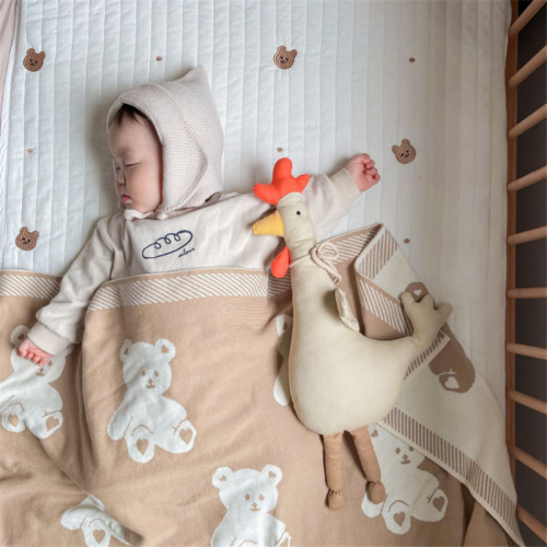 INS Korean style creative cartoon goose, rooster, giraffe doll, baby sleeping soothing doll for children's room