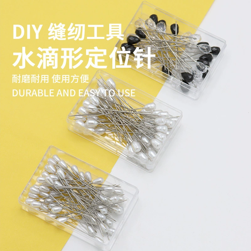 100 белая одежда позиционирование резки свадебный цветок фиксированная жемчужная игла грушевидная игла круглая игла с каплями воды