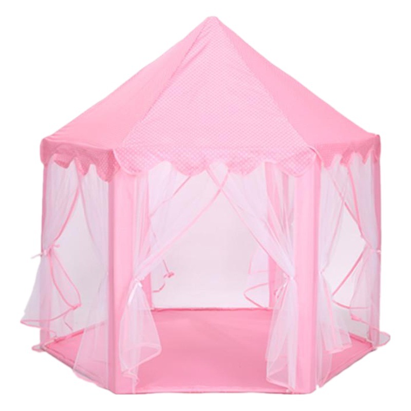 Casita de Juego Carpa Castillo de Princesa de Tela de Poliéster para Niños en Interior