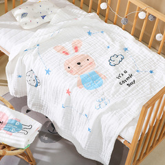 New six-layer pure cotton high-density single-floral gauze bath towel ultra-soft absorbent newborn baby blanket bath pack for all seasons
