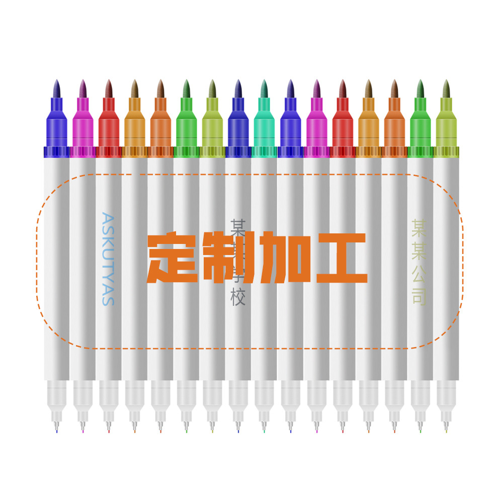 Fuente de fábrica de bolígrafo de acuarela logotipo personalizado etiquetado diseño de pintura conjunto de papelería msds inspección de fábrica de bolígrafo