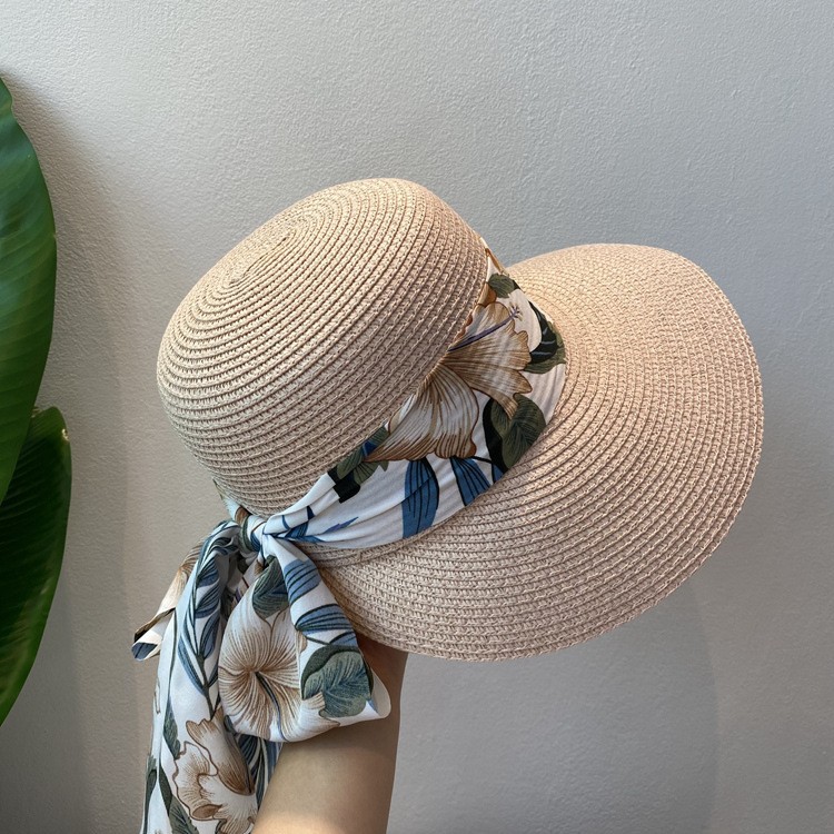 Sombrero de pescador de ala grande de verano sombrero rojo neto femenino sombrero de paja de vacaciones de playa sombrero de sol protección solar sombra de sol sombrero de paja moda femenina