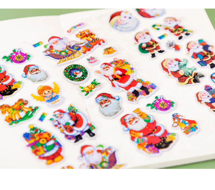 Cute Cartoon Children's Christmas Paste Stickers Christmas Decoration display picture 5