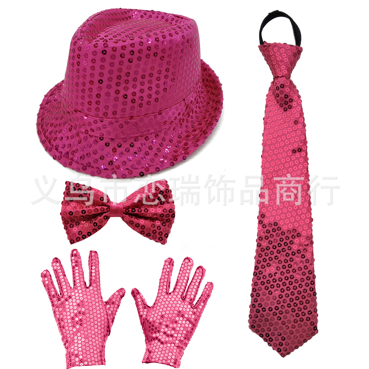 70s DISCO espectáculo accesorios esquinilla sombrero corbata guantes cinturón hombre conjunto Xiaoyin TEMU en stock