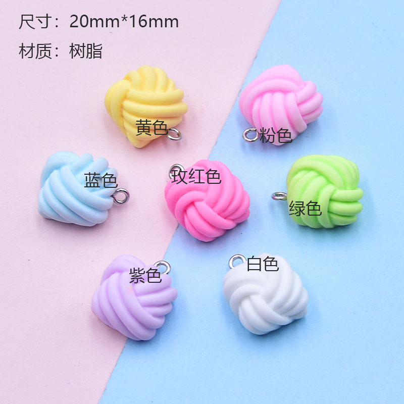 Macaron bola de peluche de color adornos Bola de piel fideos instantáneos colgante bolsa llavero colgante accesorios de la joyería de DIY