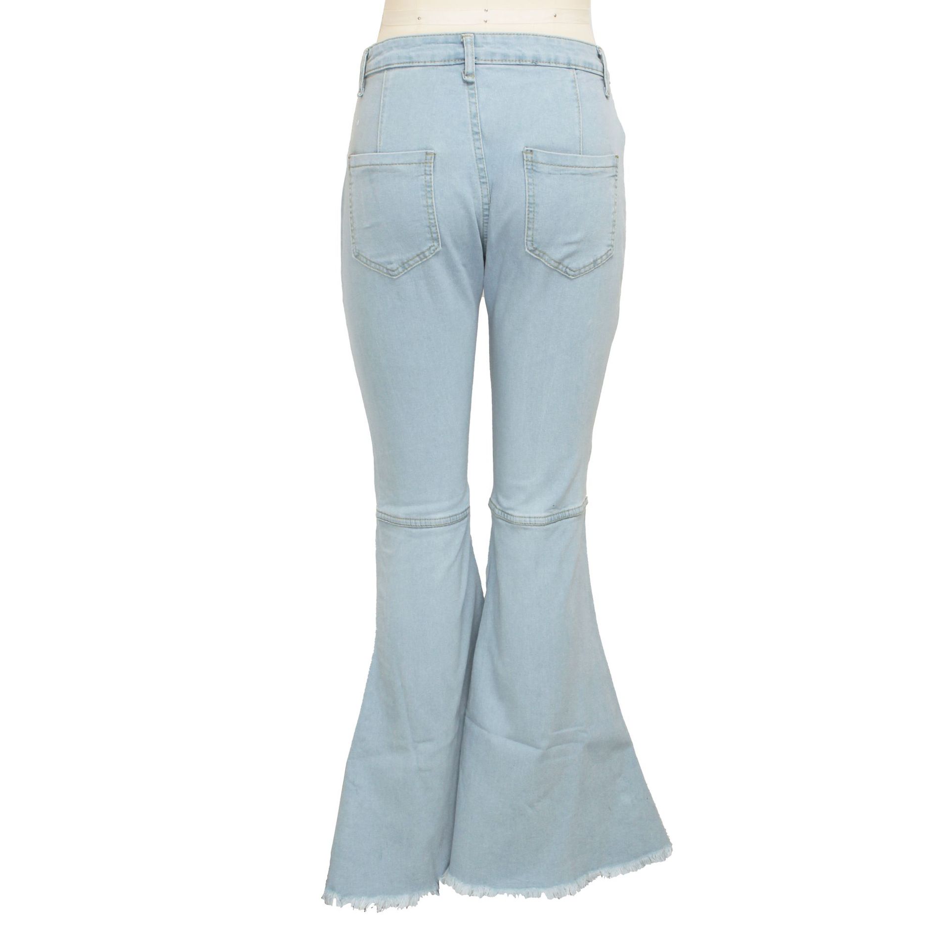 Women's Daily Simple Style Solid Color Full Length Washed Flared Pants Jeans display picture 101