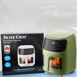 Silver Crest 8L visual air fryer large capacity intelligent electric fryer European gauge 220V export wholesale