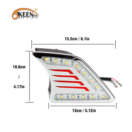 OKEEN适用11-14年丰田海拉克斯Vigo双色日行灯汽车改装led转向灯