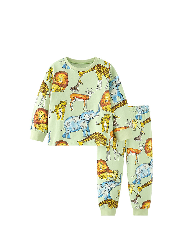 Spot malwee traje para niños otoño nuevo estilo pantalones de manga larga traje de dos piezas de impresión casual para niños pequeños y medianos europeos y americanos