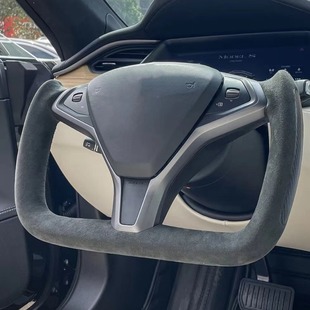 Suitable for Tesla Model 3/Y/S/X Modified Carbon Fiber Yoke Steering Wheel Multi-Function
