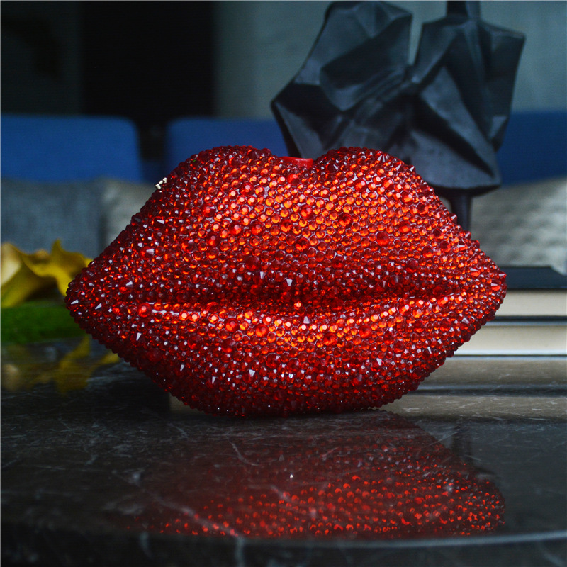 540g Weight Lock clasp Closure Type Single Shoulder Strap Strap Type Evening Bag Bags Type Holiday, Party Occasion Cotton, Rubber Drill Material Solid Color Pattern All Seasons Season Women's Gender Vintage Style, Sexy Style Lips Shape Medium Size Women's Medium Cotton Rubber Drill Solid Color Vintage Style Sexy Lock Clasp Evening Bag 5
