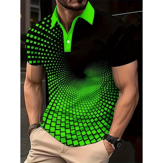 2026新款印花Polo涤纶休闲男士Polo衫3DPolo衫