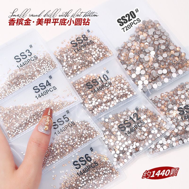 Manicure king fan taladro de fondo plano ab diamantes desnudos color fantasía redondo diy herramienta de taladro completo explosión de joyas de uñas flash