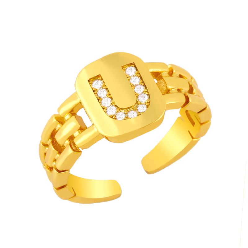 Simple Letter Open Ring display picture 1