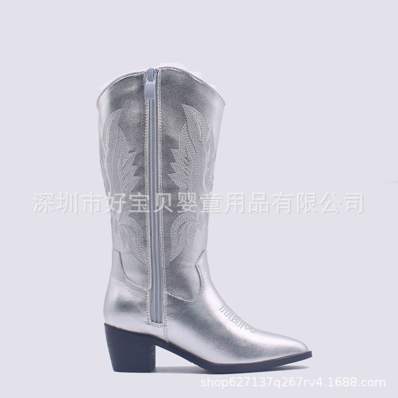 Foreign Trade High-Top Large Size Women's Boots Long Slim and Tall High-Heeled Women's Fashion Knight Cowboy Boots