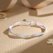 8557号足银999.9手镯女扭丝麻花银镯小众设计气质轻奢节日礼物