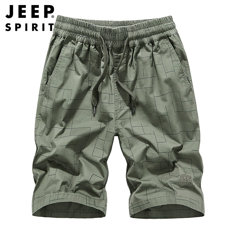 JEEP SPIRIT, Новые повседневные свободные хлопковые дышащие шорты, мужские Модные брюки, мужские 0877