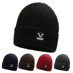 毛線帽秋冬季男女時尚套頭帽韓版潮加絨加厚針織帽保暖帽包頭帽子