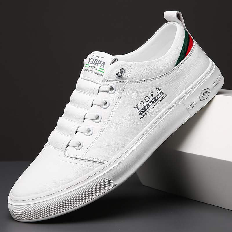 2023 Summer New Fashion All-match Casual Shoes Men's Sports White Flat Lazy Slip-on Shoes Trendy Shoes