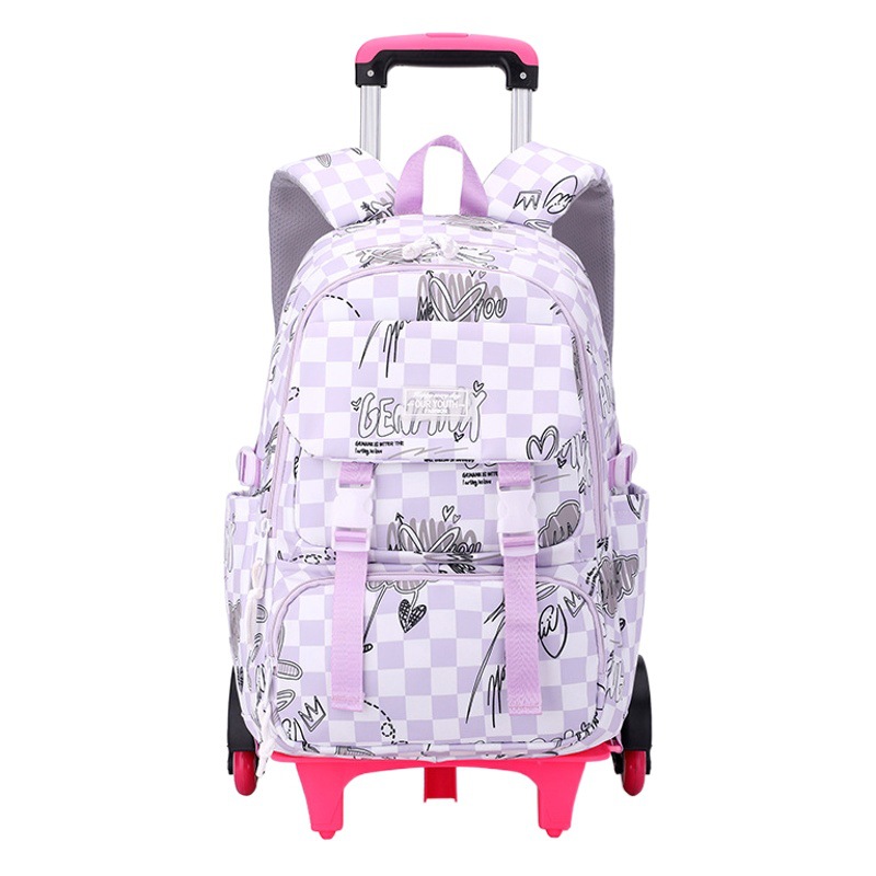 Pescado natural nuevo grado 2 a 6 escalera escalada carro mochila chica Junior High School gran capacidad desmontable entrega de una sola pieza