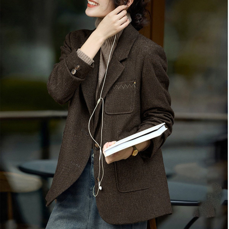 Pre-Sale Vintage British Embroidered Blazer for Women, Elegant and Classy Suit Jacket for Autumn and Winter 2025 Pre-Sale Vintage British Embroidered Blazer for Women, Elegant and Classy Suit Jacket for Autumn and Winter 2025