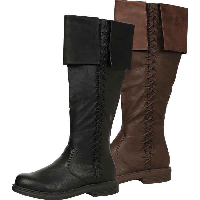 Amazon Independent Station Cross-Border Foreign Trade Retro Medieval Nordic Viking Men's Large Size Bart High-Top Pirate Boots