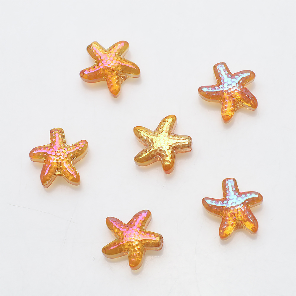 A Pack Of 30 13 * 14mm Hole 1~1.9mm Glass Glass Starfish Beads display picture 13